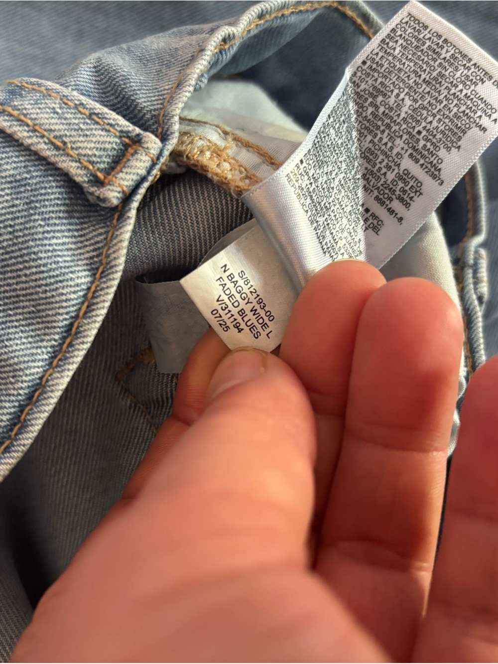 High-Rise Baggy Wide Leg Jeans Old Navy Women’s Size 20 Plus Faded Blue Y2K - Picture 7 of 13